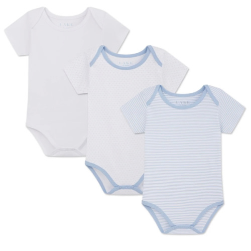 LAKE | Baby | Pima Cotton Pajamas | French Blue Baby Bodysuit Bundle