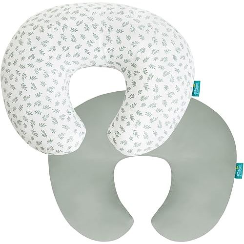 Biloban Nursing Pillow Cover 2 Pack Fit for Boppy Pillow, Breathable & Skin-Friendly Nursing Slipcovers for Breastfeeding Mom, Comfortable & Machine Washable Nursing Covers