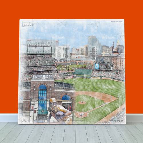 Oriole Park at Camden Yards Art Print: Baltimore Baseball Stadium Canvas