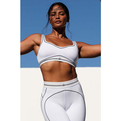 Airbrush Heart Throb Bra - White/Black