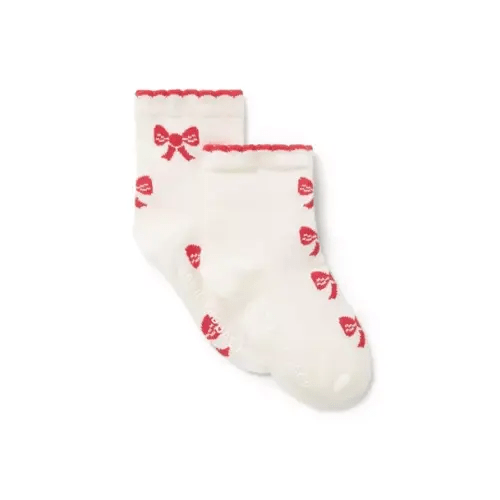 Baby Cream And Sugar Bow Baby Bow Sock 2-Pack by Janie and Jack