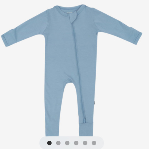 Kyte Zippered Footie in Slate | Baby Footie Pajamas | Kyte Baby
