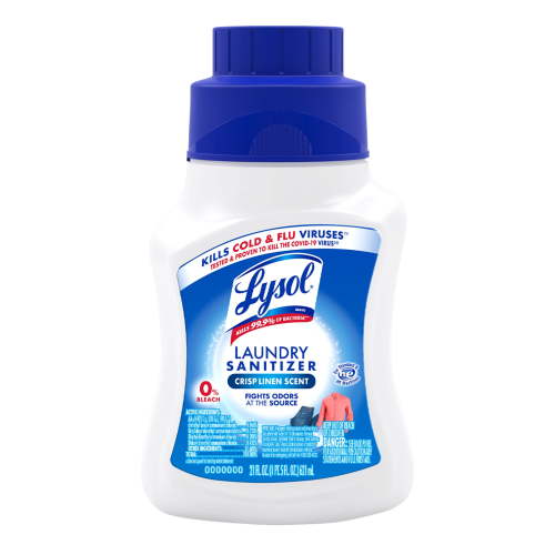 Lysol Laundry Sanitizer Additive, Sanitizing Liquid for Clothes and Linens, Crisp Linen, 21 oz