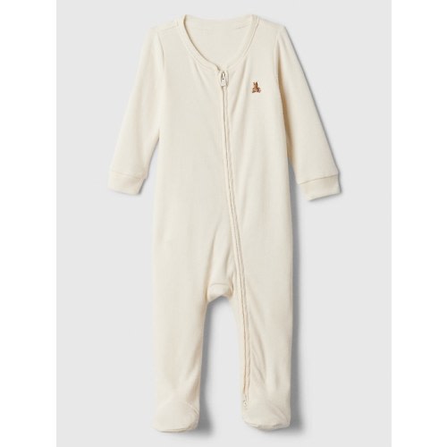 Baby Ribbed Two-Way Zip One-Piece