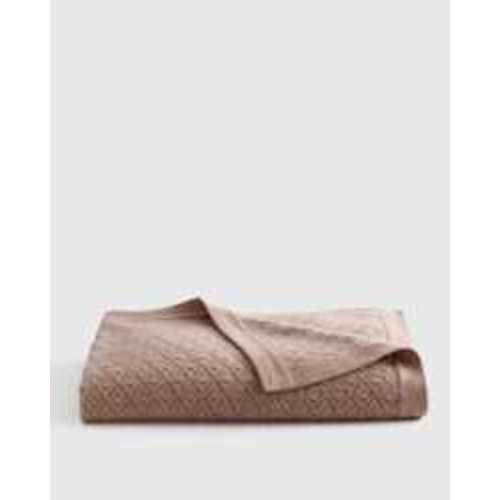 Washable Cashmere Pointelle Baby Blanket in Faded Denim