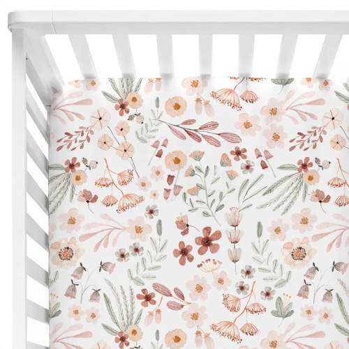 Wrens Wildflower Crib Sheet