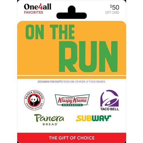 One4all On The Run Physical Gift Card - $50