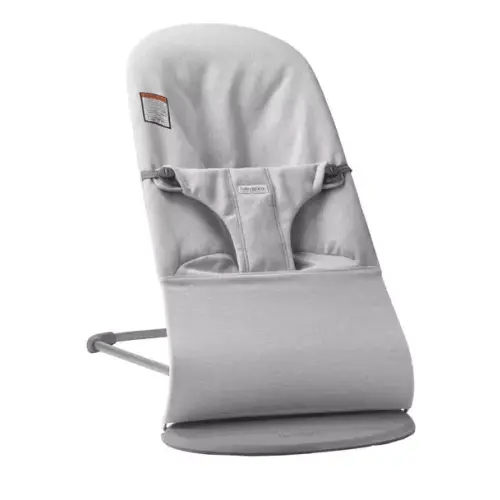 Brands We Love Baby Bouncer Bliss: Woven | Light Gray Melange by Janie and Jack