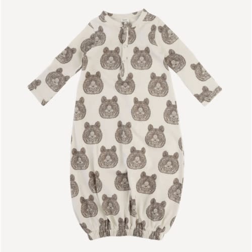 long sleeve classic infant sacque | papa bear | organic cotton jersey