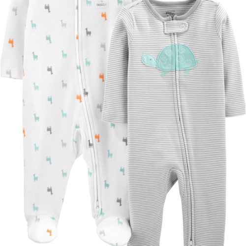 Simple Joys by Carter's Baby Neutral 2-Pack Cotton Footed Sleep and Play