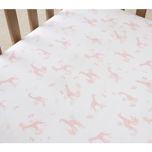 Gigi Giraffe Organic Crib Fitted Sheet