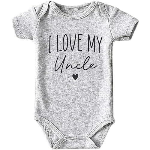 I Love My Auntie Uncle Baby Bodysuit Pregnancy Announcement Newborn Outfits Romper Infant