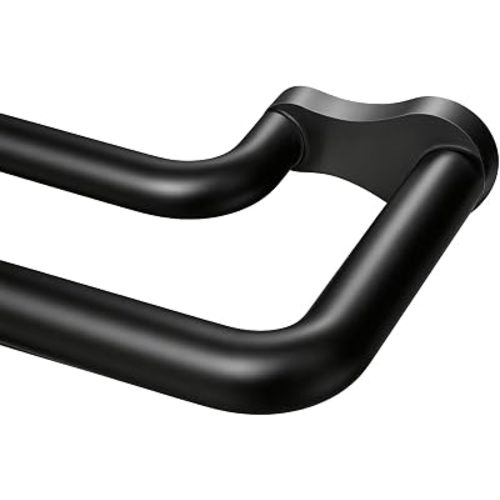 KAMANINA Double Curtain Rod 32 to 58 Inch, Black Wrap Around Drapery Rods
