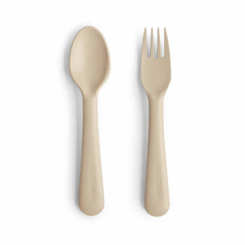 Mushie Baby Dinnerware Fork and Spoon Set
