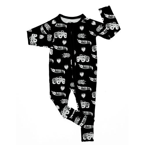 Dada’s Boy | Black Bamboo Romper
