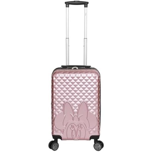Disney Minnie Mouse Rose Gold 20" Carry-On Luggage With Wheels And Retractable Handle
