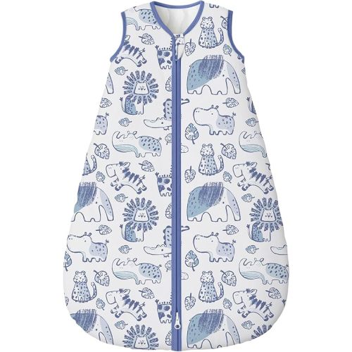 Yoofoss Baby Sleep Sack 0-6 Months, 1.5 Tog Baby Wearable Blanket with 2-Way Zipper, 100% Cotton Organic Fabric Winter Infant Sleeping Sack, Warm Soft Comfy