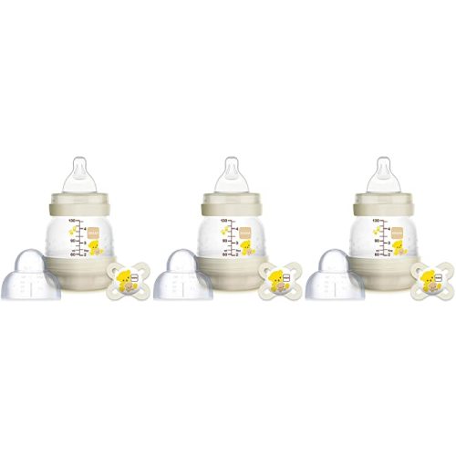 Newborn Easy Start Anti-Colic 4.5-Ounce Bottle with Pacifier Set, Teddy Bear, 0-2 Months, 3 Pack