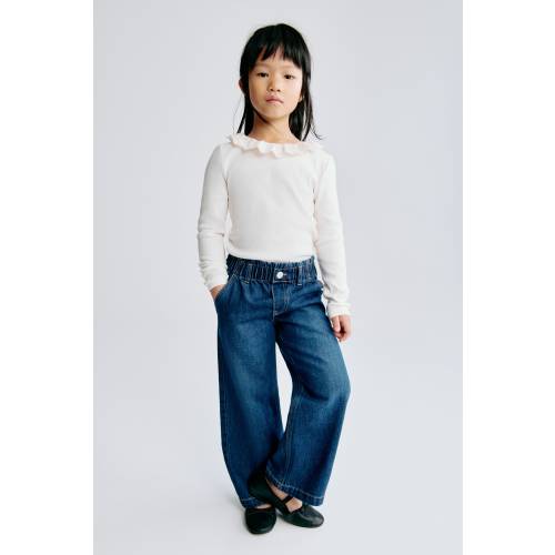 DAISY WIDE LEG PAPER-BAG JEANS