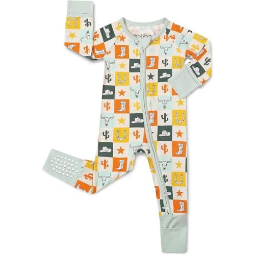 babee Reshinee Bamboo Viscose Baby Footie Pajama, Zipper Sleeper Boys Girls