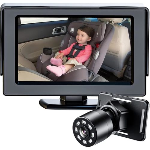 Itomoro Baby Car Camera, Easily Install Baby Car Mirror 1080P Clear Car Baby Camera for Rear Facing Seat Backseat 4.3 inch Display