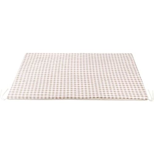 Rectangle Padded Mat for Kids Play Tent, Kids Play Mat, Decorative Soft Padded Rug for Playhouse, 50" L x 34" W, Khaki Plaid