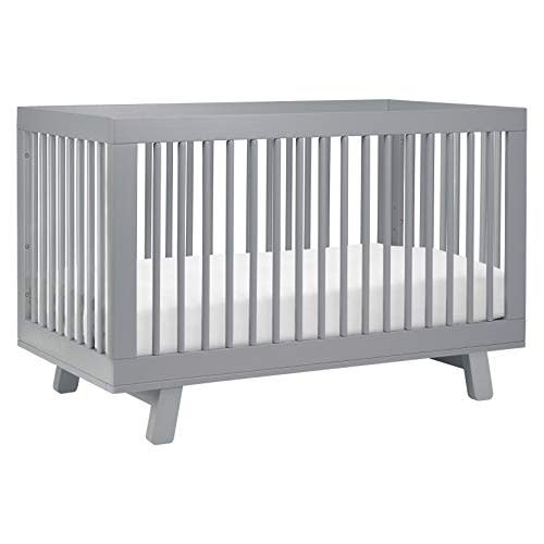 Babyletto Hudson 3-in-1 Convertible Baby Crib - GREENGUARD Gold Certified Convertible Crib to Toddler Bed & Daybed - Wooden Baby Bed with 4 Adjustable Mattress Heights - Strong & Easy Assembly - Grey