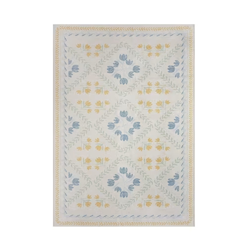 Better Homes & Gardens Blue & Yellow Soliel Floral 5' x 8' Area Rug