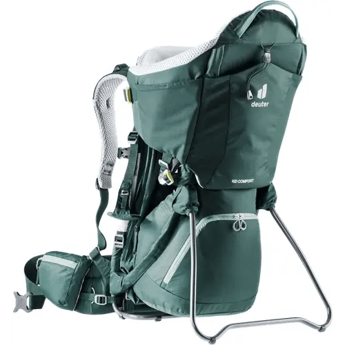 Deuter Kid Comfort Child Carrier and Backpack for Travel & Hiking with Toddlers - Forest