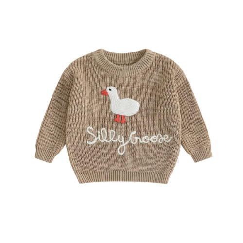 SILLY GOOSE Knitted Sweater - Hazel & Bo