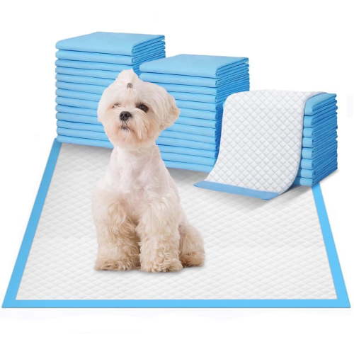 Skdwakiz Puppy Pads, 100 Count 18" x 13" Disposable Pee Pads for Dogs Potty Training, Super Absorbent | Leak-Proof | Quick-Dry Training Pads for Dog, Cat, Rabbits and Guinea Pigs (Blue)