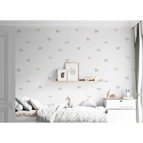 Minimalist Airplane Decals / Simple Airplane Decor / Removable Airplane Wall Decals / Nursery Decor / Boys Room / Airplane Stickers