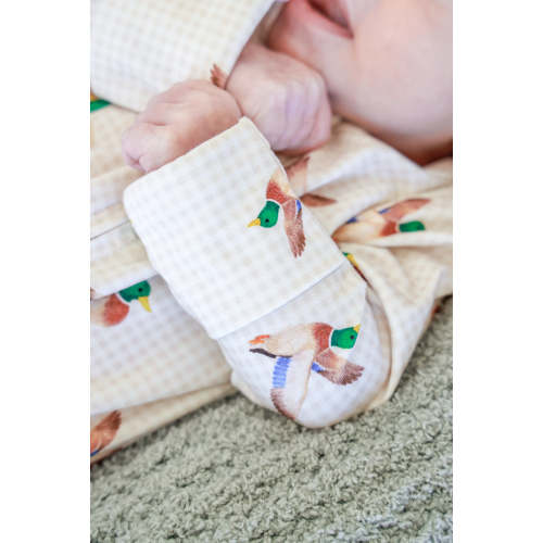 Zipper Footie in Little Mallard (3-6M)