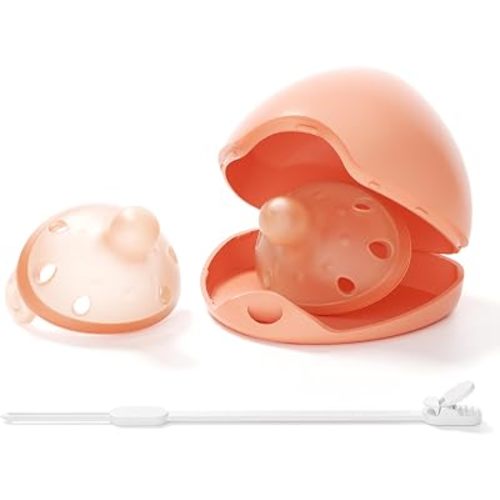 Breast-Like Baby Pacifiers Newborn Binkies 0-6 Months 2 Pack Clip Case