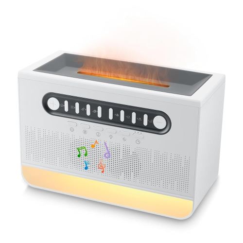 5-in-1 Baby Humidifier & Sleep Sound Machine with Night Light, Bluetooth Speaker for Nursery, Aroma Diffuser for Yoga Meditation, Auto-Off, 200ml