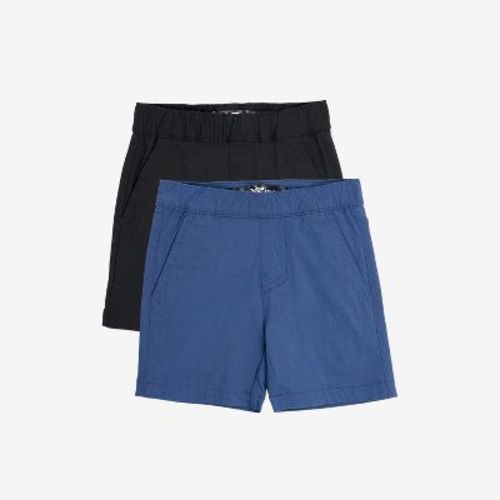 X RAY Toddler Boy's 2 Pack Flex Waist Nylon Golf Shorts – Chino Shorts in BLACK/SARAGASSO SEA Size 2T