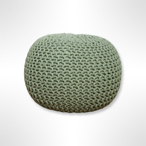 Highland Dunes Garst 20" Wide Round Pouf Ottoman & Reviews | Wayfair