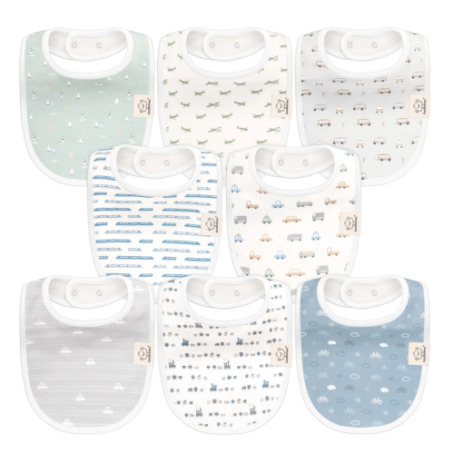 8-Pack Urban Drool Bibs