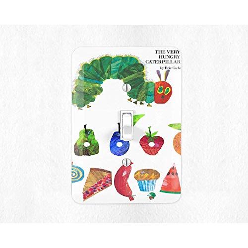Hungry Little Caterpillar Light Switch Cover Wall Plate Eric Carle Nursery Decor Kids Room Decor
