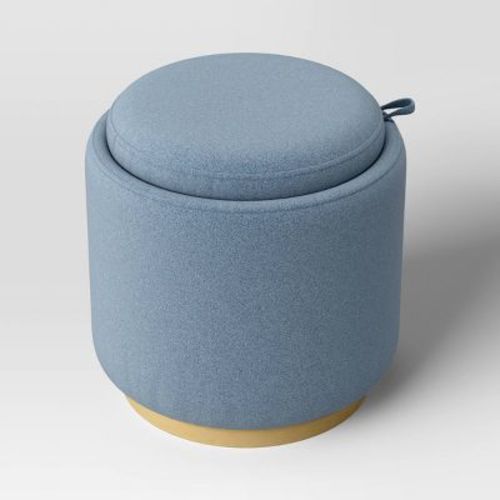 Round Upholstered Storage Ottoman - Room Essentials™
