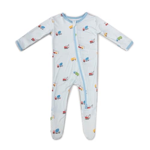 Bamboo Little Soft Baby Footie Pajamas, Baby Clothes, Newborn Sleepers, 95% Viscose and 5% Spandex, 0-24 Months