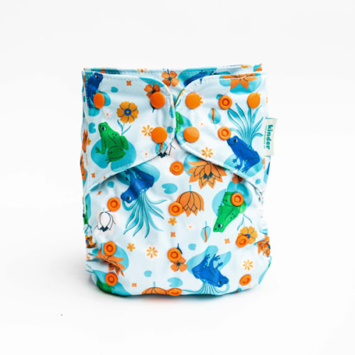 Animals and Insects: Essentials Pocket Cloth Diaper with Athletic Wicking Jersey, Grows with your Baby