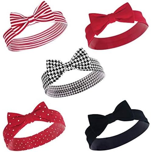 Hudson Baby Cotton and Synthetic Headbands, Size 0-24 Months