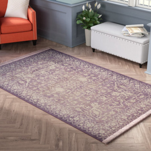 House of Hampton® Danit Oriental Purple/Ivory Area Rug & Reviews | Wayfair