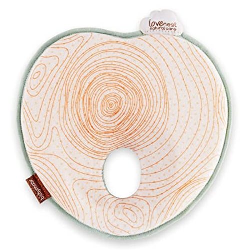 Babymoov Lovenest Natural Care Headrest - Organic, Oeko-Tex Certified & Built-in CopTech Technology to Prevent Baby Flat Head (Pediatrician Design)