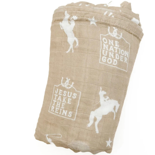Jesus Take The Reins Cowboy Swaddle Blanket – OUR HOUSE ABOVE