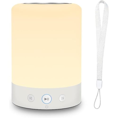 Kipcush Night Light White Noise Sound Machine, Max 8H Timer, 20 Soothing Sleep Sounds. Portable Design for Bedroom, Office, Nursery, Travel, Up to 8 Hours Battery Life