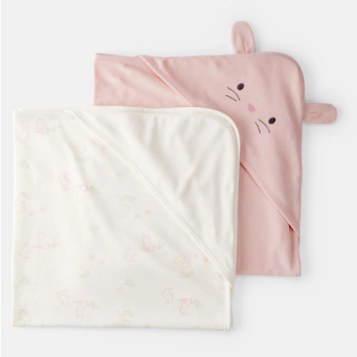 Baby Girl 2-Pack Hooded Towels - Pink | Carter's
