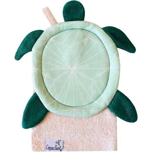 Copper Pearl Wash Mitt: Super-Soft Bamboo Terry Cloth Exfoliating Mitt, Universal Fit Body Exfoliator Glove with Hanging Loop to Dry, Exfoliating Glove Makes Baby Bath Time Fun - Wade