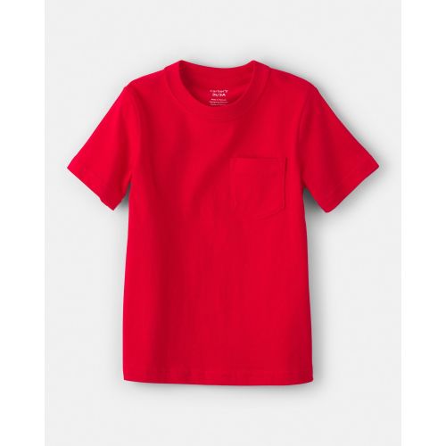 Toddler Solid Short-Sleeve Pocket Tee - Red | Carter's